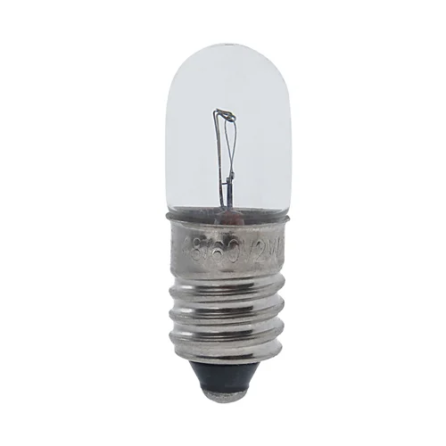 لامپ سیگنال رشته ای 48/60 ولت 2 وات مدل استوانه ای (Tubular) کد T10X28MM پایه پیچی (E10)