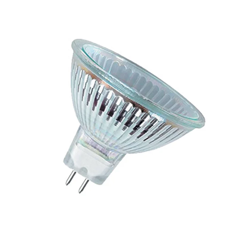 لامپ هالوژن رنگی 12 ولت 35 وات لاله نور مدل کاسه کوچک (MR11) پایه سوزنی (GU4)