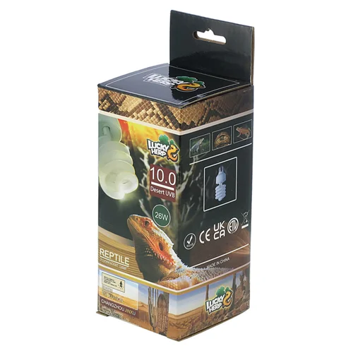 لامپ یووی بی مخصوص حیوانات و خزندگان (تراریوم) 26 وات لاکی هرپ (LUCKY HERP) مدل UVB 10.0% پایه E27 (سرپیچ معمولی)