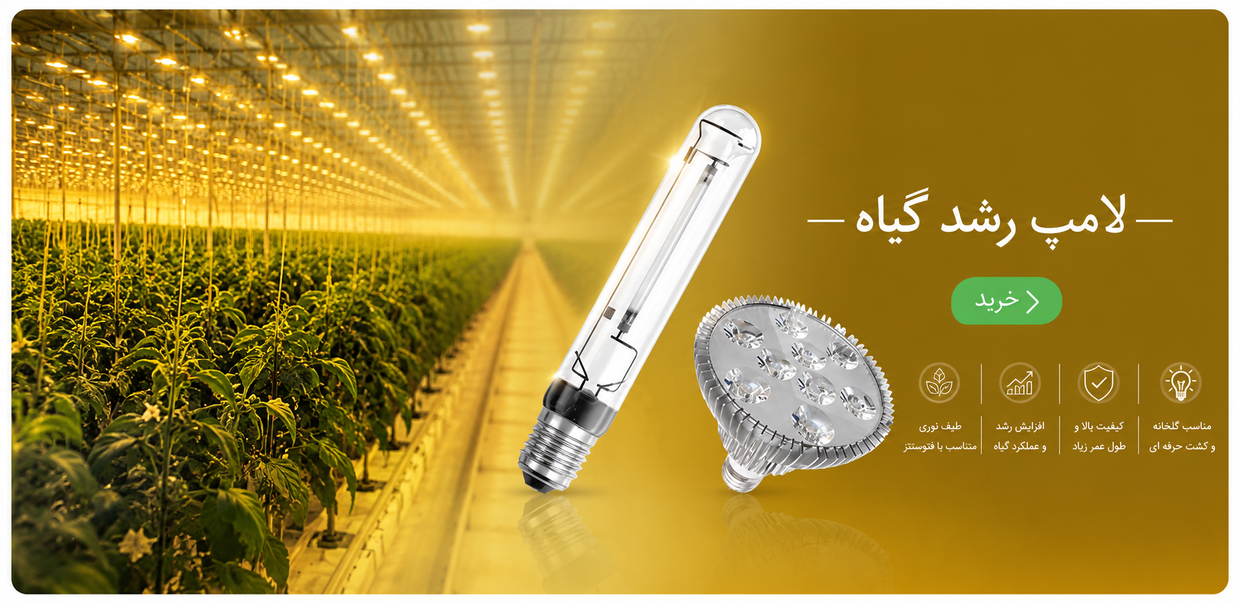 قیمت و خرید لامپ رشد گیاه هلیم سریم و ال ای دی (LED) با بهترین قیمت