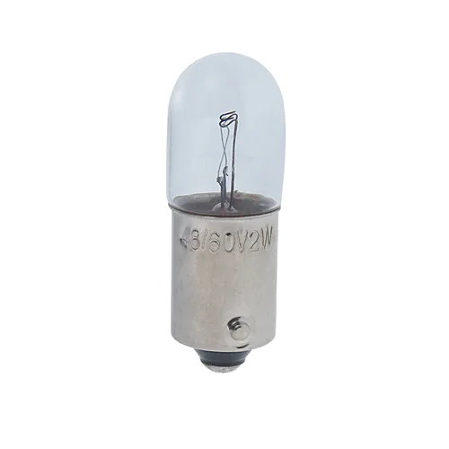 لامپ سیگنال رشته ای 48/60 ولت 2 وات مدل استوانه ای (Tubular) کد T10X28MM پایه خاری (BA9S)
