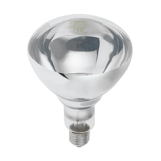 قیمت و خرید لامپ مادون قرمز (InfraRed) 2۵۰ وات فیلیپس (PHILIPS) مدل شیشه ساده پایه معمولی (E27)