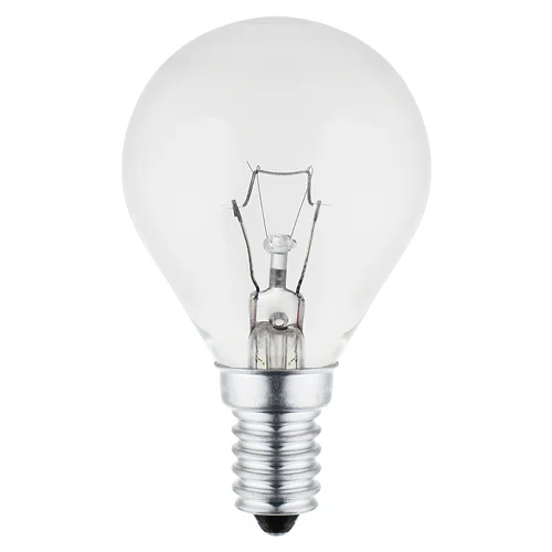 لامپ تخم مرغی رشته ای 220 ولت 60 نارون لیان مدل G45 شیشه شفاف پایه شمعی (E14)