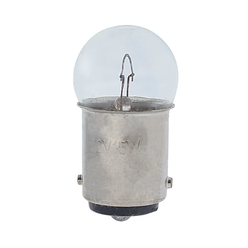 لامپ سیگنال رشته ای 12 ولت 15 وات مدل فندقی کد T16X35MM پایه خاری دو کنتاکت (BA15D)