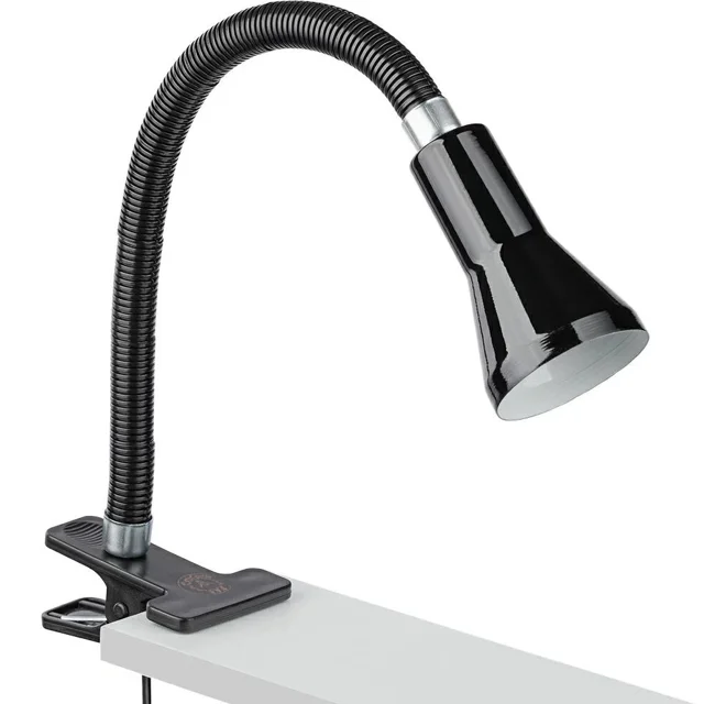 چراغ گیره ای صنایع فلزی کریم زاده مدل CL-115 با پایه معمولی (E27) سرامیکی با ارتفاع فنر 40 سانتی متر