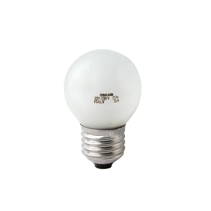 لامپ تخم مرغی رشته ای 220 ولت 25 وات اسرام مدل G45 شیشه مات پایه معمولی (E27)