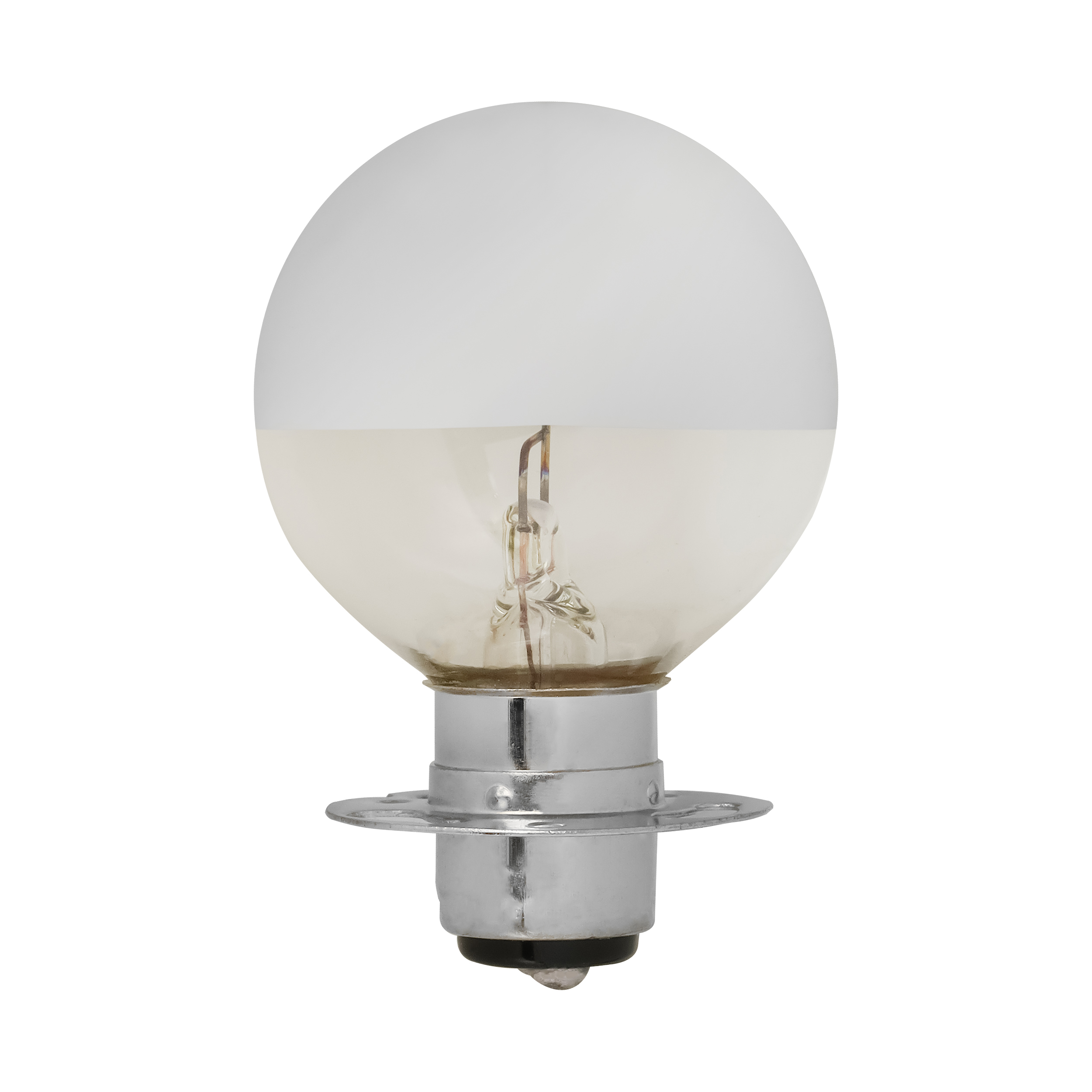 لامپ دستگاه مورس الدیس (Morse Aldis Signal Bulb) 12 ولت 60 وات مدل سر جیوه حلقه دار کد P15/30-TOP-MIRROR پایه خاری دو کنتاکت ‌حلقه دار (P30d)