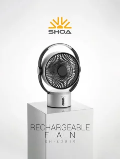 قیمت و خرید پنکه شارژی پرتابل شعاع مدل SH-L2819 چراغدار