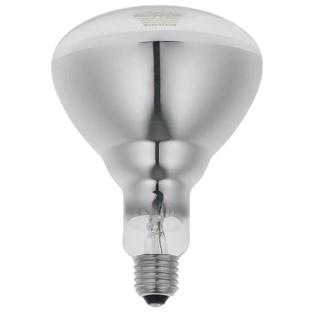 قیمت و خرید لامپ مادون قرمز (InfraRed) 2۵۰ وات فیلیپس (PHILIPS) مدل شیشه ساده پایه معمولی (E27)