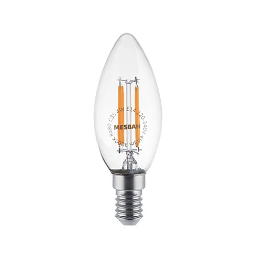 لامپ شمعی فیلامنتی 4 وات مصباح مدل C35 پایه شمعی (E14)