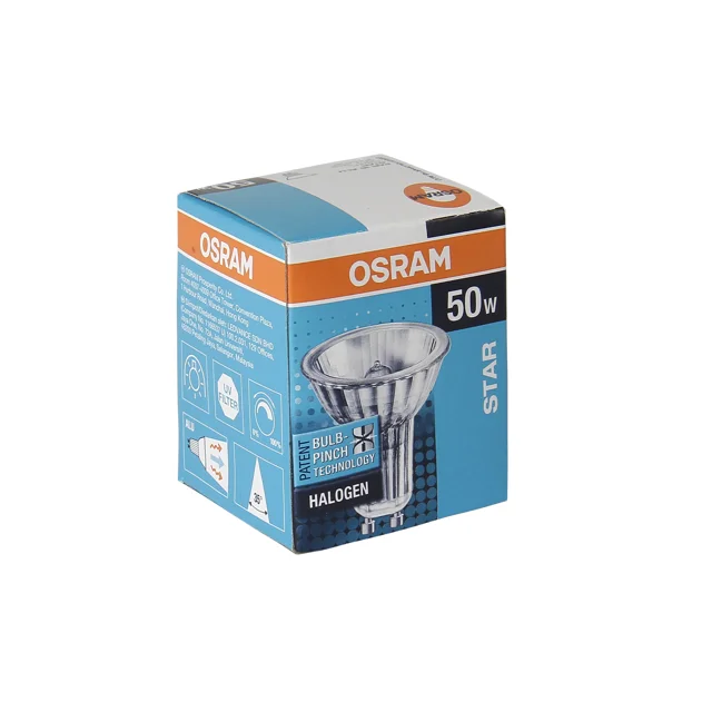 قیمت و خرید لامپ هالوژن 220 ولت 50 وات  220V 50W 64824FL GU10 اسرام مدل 64824FL پایه GU10