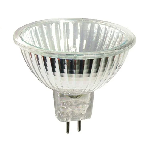 لامپ هالوژن 220 ولت 50 وات مدل کاسه ای (MR16) پایه سوزنی (GU5.3)