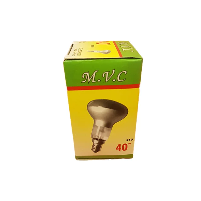 قیمت و خرید لامپ پشت جیوه ای 40 وات ام وی سی (MVC) مدل R50 پایه شمعی (E14)