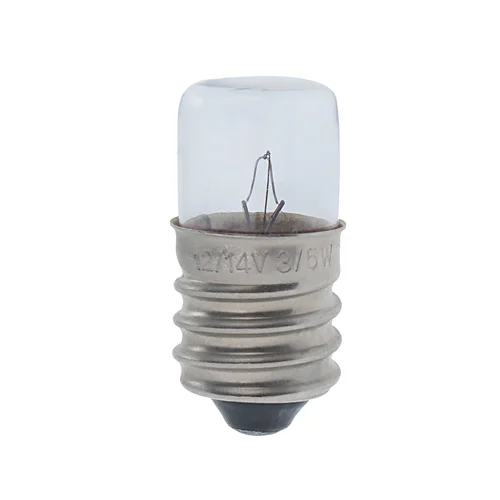 لامپ سیگنال رشته ای 12/14 ولت 3/5 وات مدل استوانه ای (Tubular) کد T15X35MM پایه پیچی (E14)