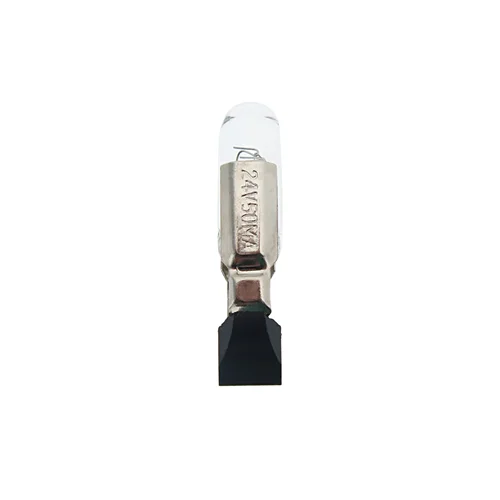 لامپ سیگنال تلفنی (زغالی) رشته ای 24 ولت 50 میلی َآمپر مدل متوسط کد T4.8x22MM پایه زغالی (T5.5K)