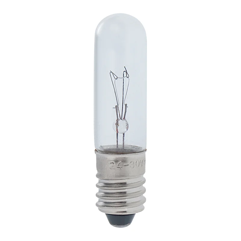لامپ سیگنال رشته ای 24/30 ولت 3/5 وات مدل استوانه ای (Tubular) کد T10X40MM پایه پیچی (E10)