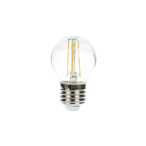 لامپ تخم مرغی فیلامنتی 220 ولت 4.5 وات شعاع مدل G45 شیشه شفاف پایه معمولی (E27)
