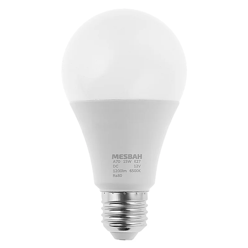 لامپ ال ای دی (LED) 12 ولت 15 وات مصباح کد 12V مدل DC پایه معمولی (E27)